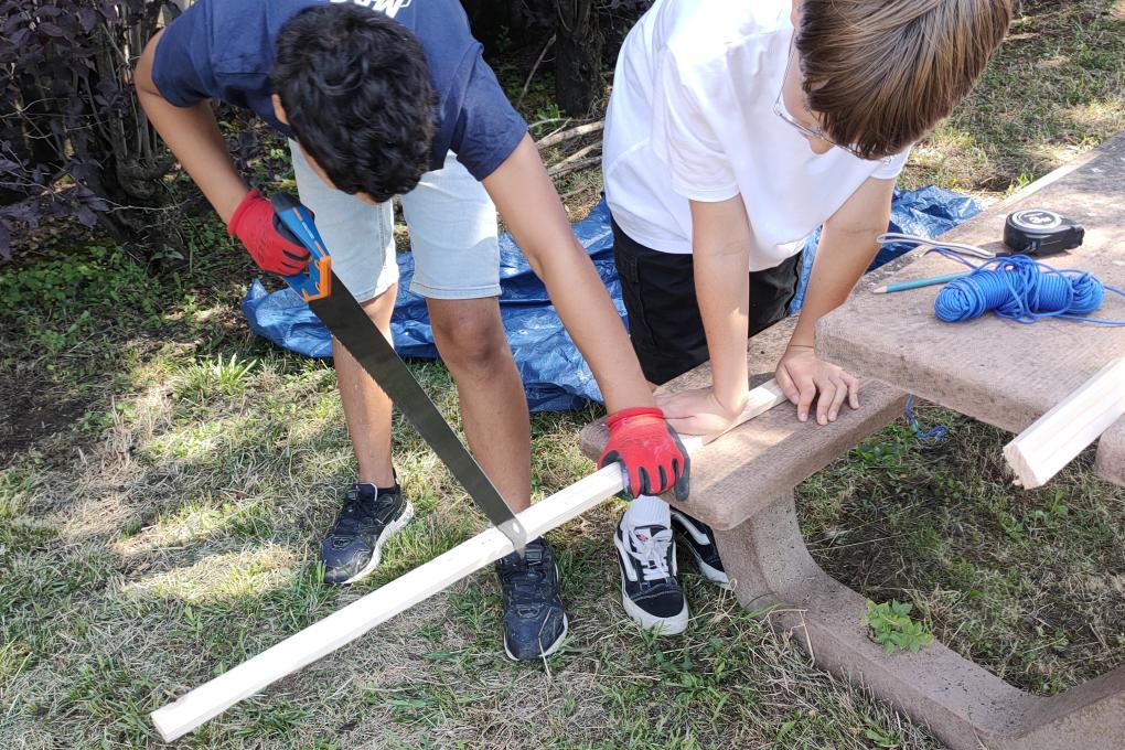 Construction avec les enfants de la MJC