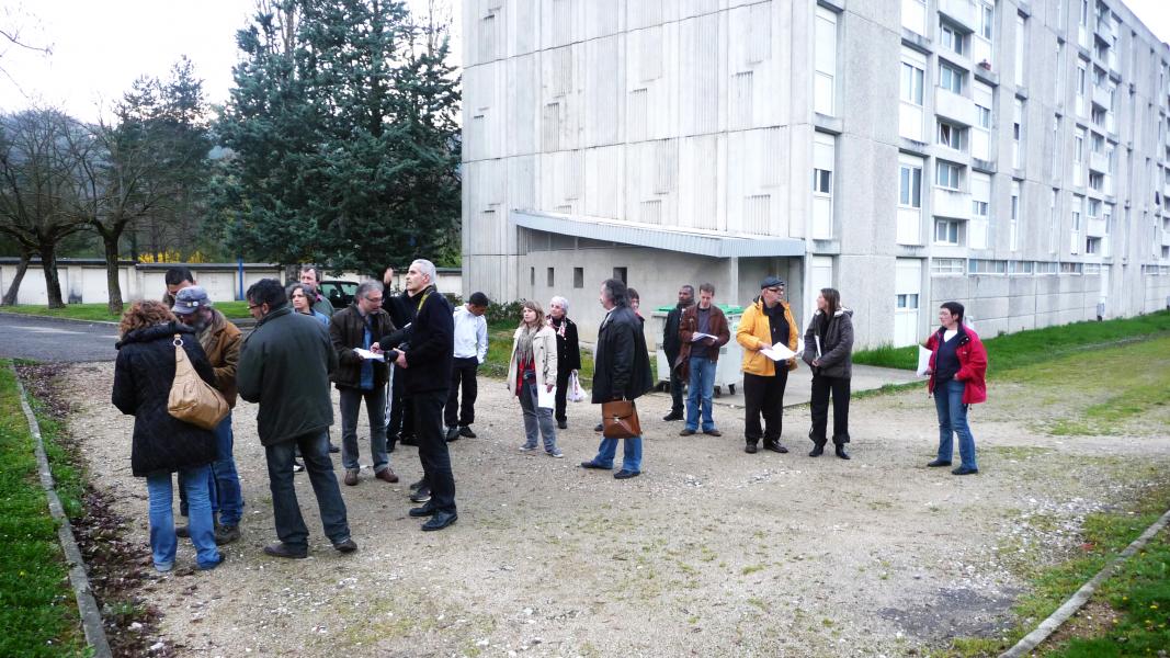 1- Arpentage du quartier avec les participants