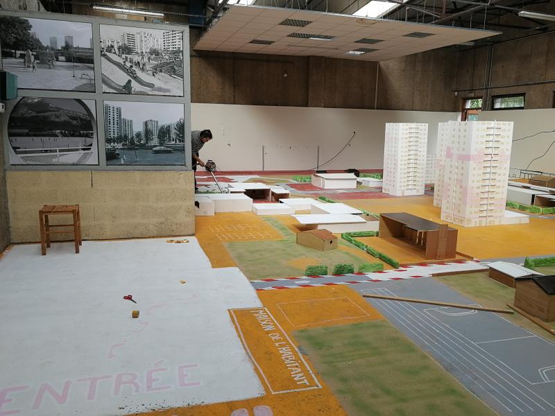 2- Construction de la maquette du quartier à l'échelle 33.jpg 2- Construction de la maquette du quartier à l'échelle 33